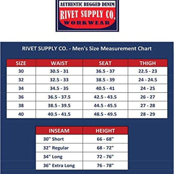 NWT Rivet Supply Co. Mens 100% Cotton Straight Fit Blue Denim Jeans - Picture 12 of 13